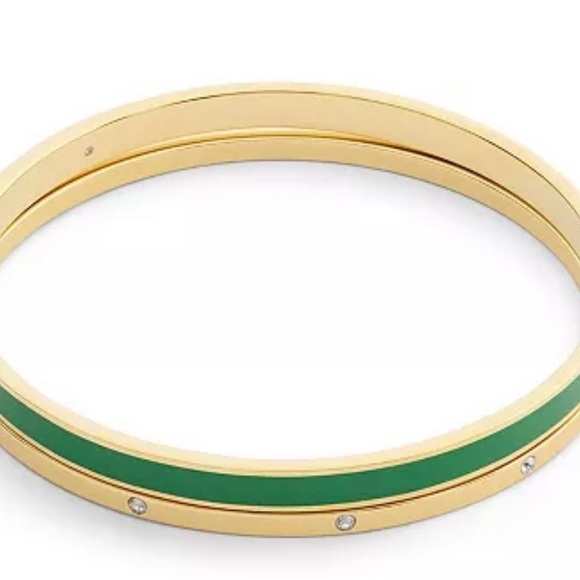 Coach Gold Plated Duo Bangle Bracelet Set - Picture 4 of 4